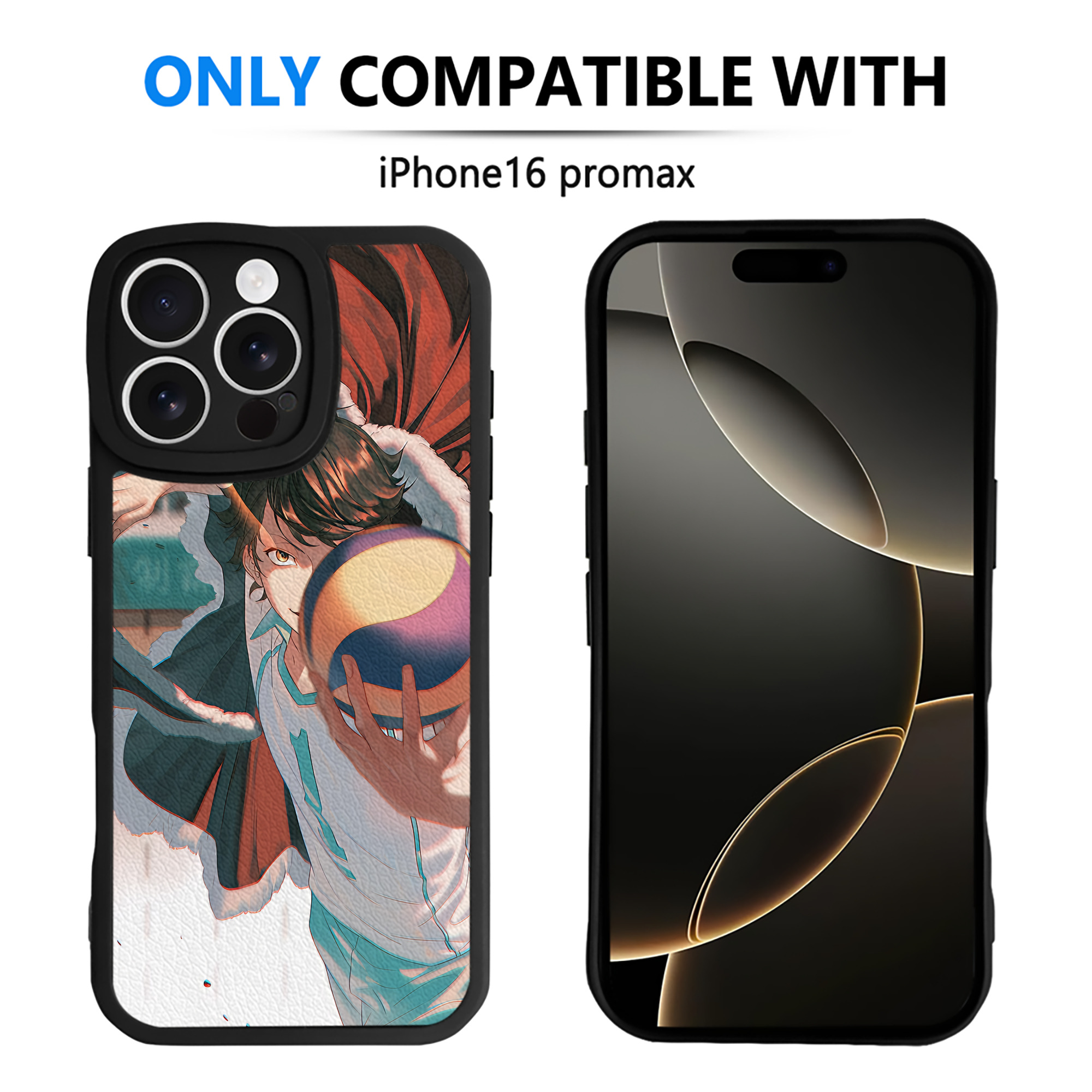（画像用） ハイキュー!! Haikyu!! 【iPhone 16シリーズ対応】シリコンスマホケース（レザー調） 材質：シリコン
